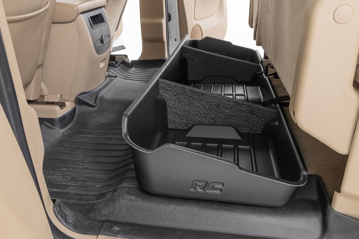 GMC Sierra 1500 Under Seat Storage - Rear - Rough Country - Custom-Fit - '07-'13